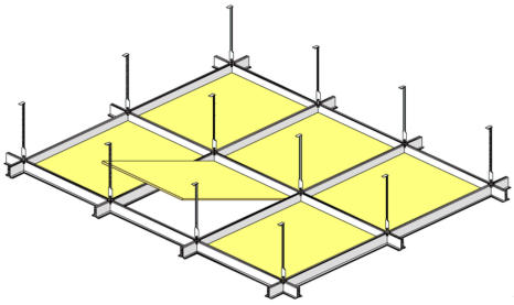 Lichtdecke mit Glaseinlage